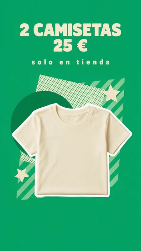 2 camisetas 25 €