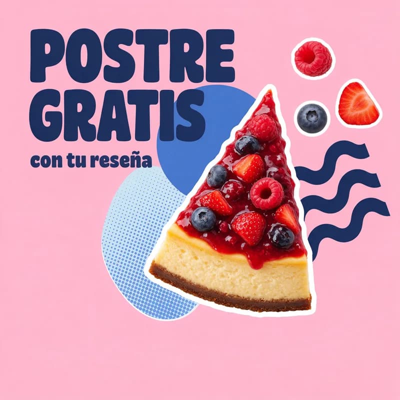 Postre gratis con tu reseña